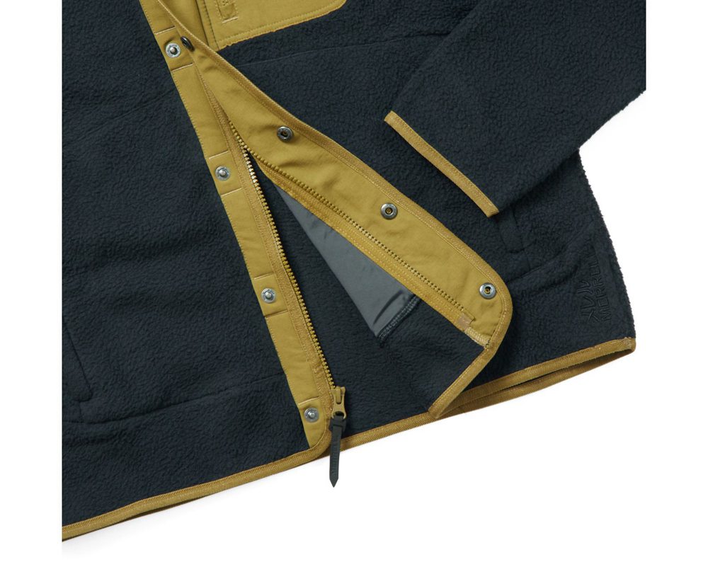 Jaqueta Homem - Merrell Sherpa W/Snaps And Overlays Full Zip - Pretas - ASC209814